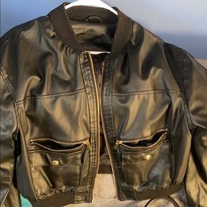 Black leather jacket